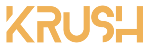 KRUSH Premium Fruit Seltzer Golden Logo.